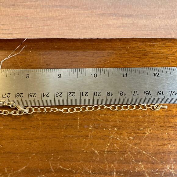 0135 Articulated Fish Scale (or Leaf) Bib-Style Necklace in Mixed Metal Hues EUC - Picture 3 of 4